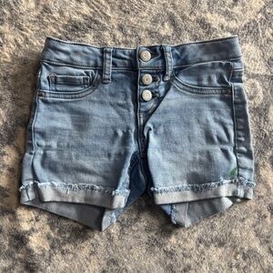 Girls Hippie Girl Denim Shorts Size 7 Light Wash